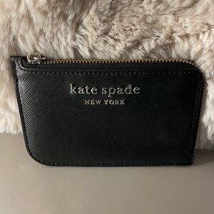 Kate Spade Black Zip Card Wallet Key Chain
